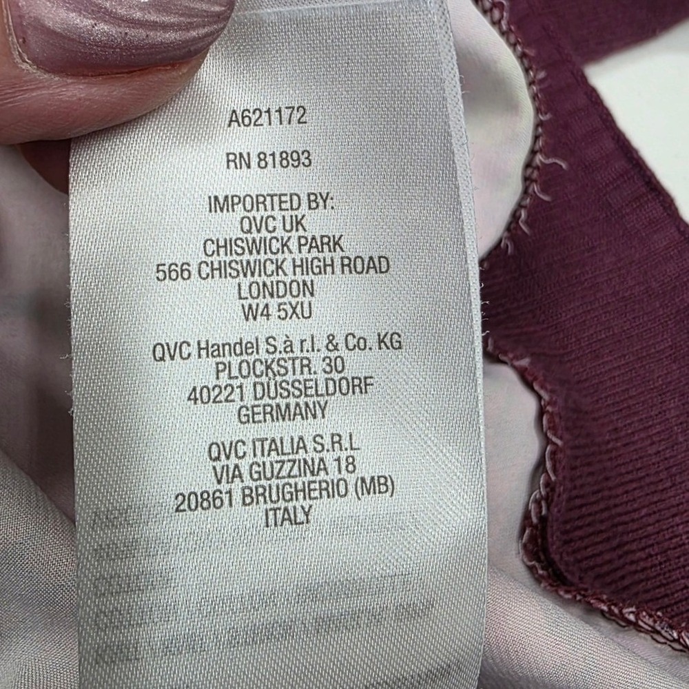 Isaac Mizrahi Live Estate Purple Floral Houndstooth Cardigan Sweater Womens 2X - Picture 6 of 9